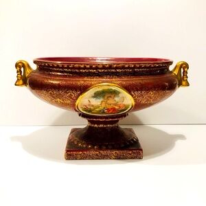 Vtg Porcelain Centrepiece Sienna Porcelain Bowl/Vase Empire Ware England 1181.